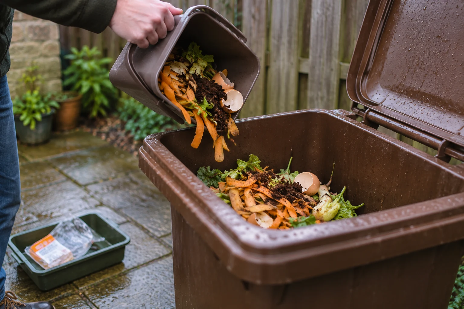The brown bin: separate the food decision from the packaging decision