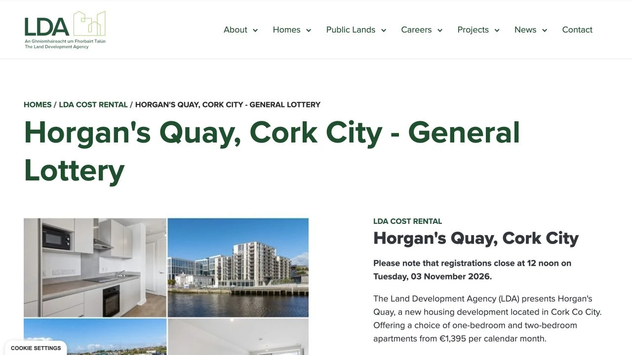Cork cost-rental applications open for Horgan’s Quay apartments