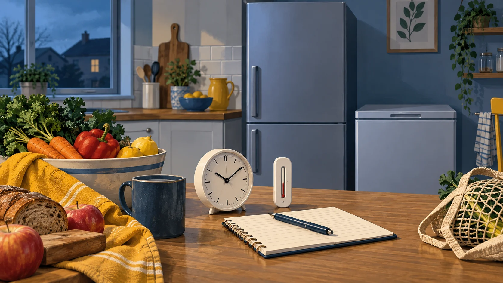 A power-cut food plan: record time and temperature before guessing