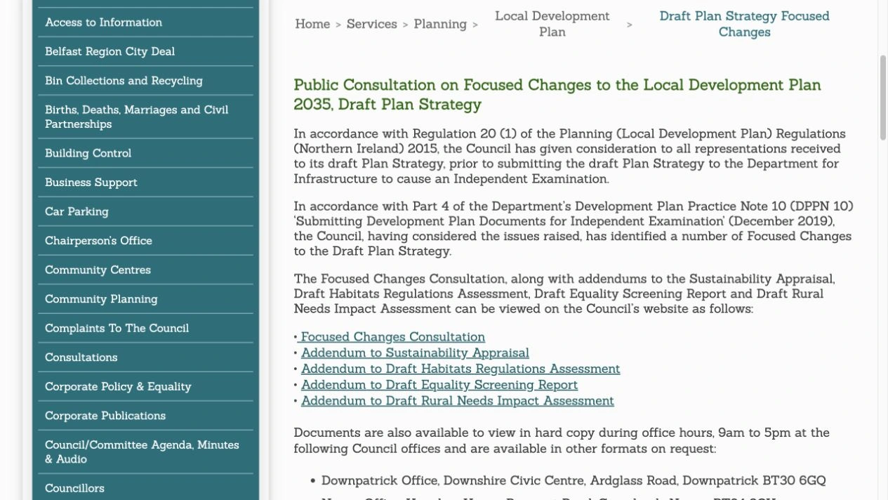 Newry, Mourne and Down opens consultation on housing and planning changes
