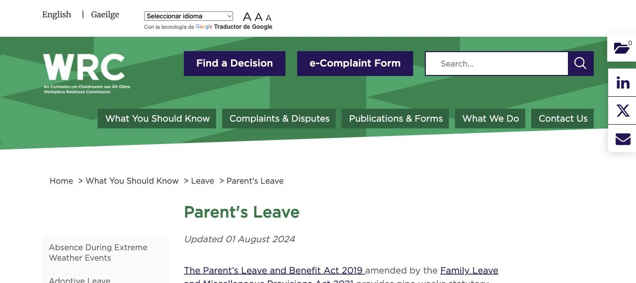 Parent’s Leave or Parental Leave? Keep three separate records