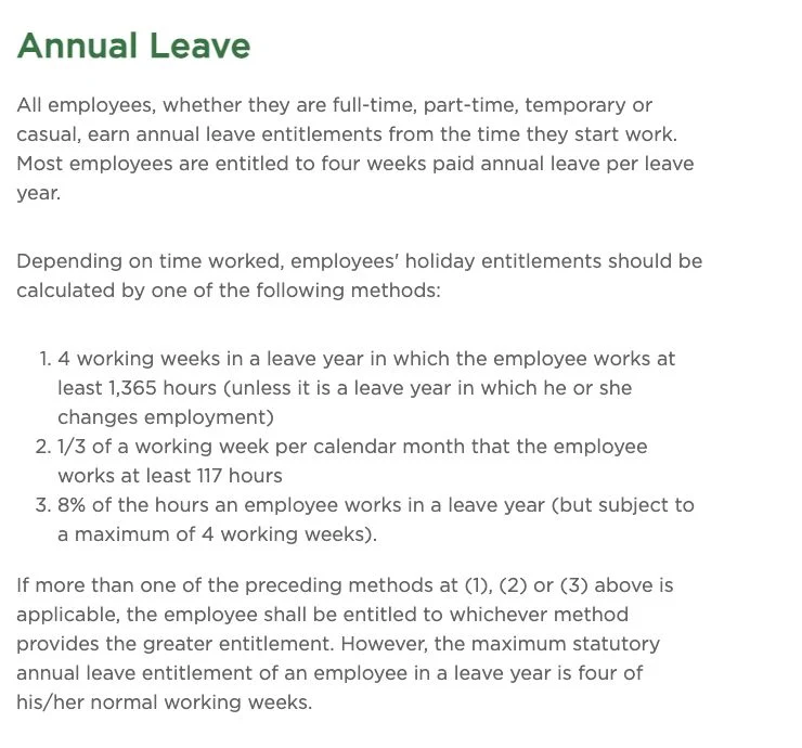 Part-time annual leave: compare all three statutory calculations