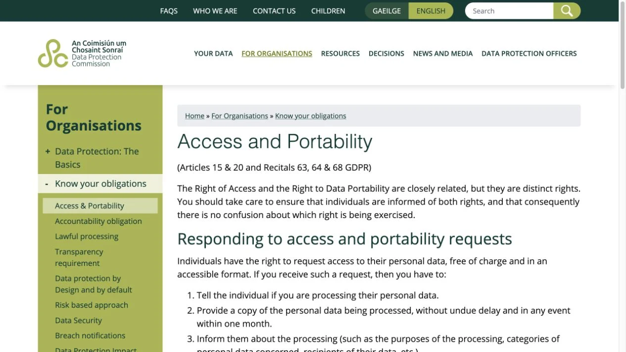 Requesting your personal data: build a clear access request without confusing it with portability