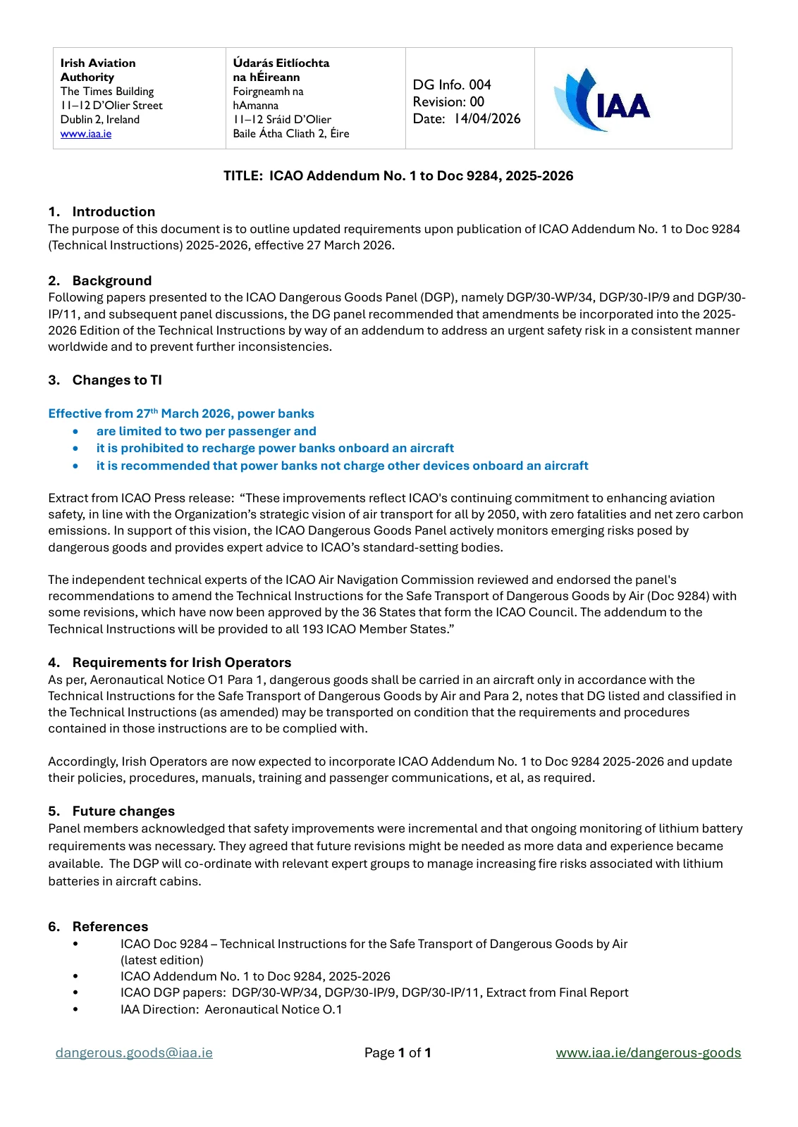 Flying with power banks: the 2026 IAA update older tables can miss